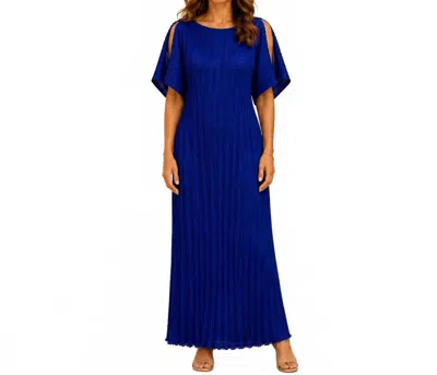 Daphne Valente Ifigenia Caftan Maxi Dress In Cobalt In Blue