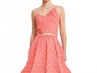 Daphne Valente Theory Top In Coral In Pink