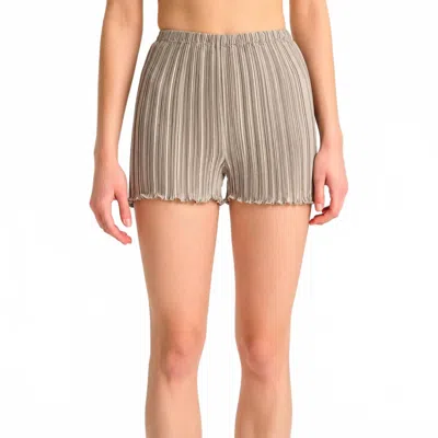 Daphne Valente Zoe Shorts In Stone In White