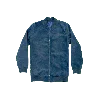 Dapper Boi Blue Microfiber Suede Bomber Jacket In Blue