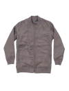 Dapper Boi Light Grey Microfiber Suede Bomber Jacket In Gray