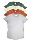 Dapper Boi Neutrals Drop-cut Crew Neck 4-pack 2.0 In Neutrals