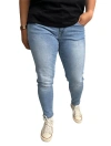Dapper Boi Slim Light Indigo Wash Jeans In Light Indigo Wash