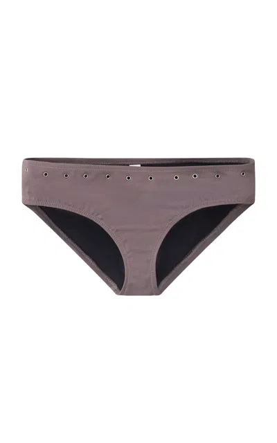 Dar Zéro Studio Grommet Bikini Bottom In Gray