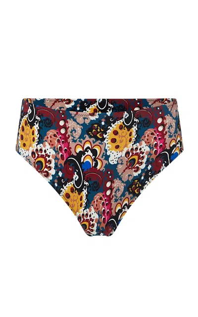 Dar Zéro Studio Printed High Rise Bikini Bottom In Multi