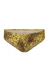 Dar Zéro Studio Printed Low Rise Bikini Bottom In Animal Print