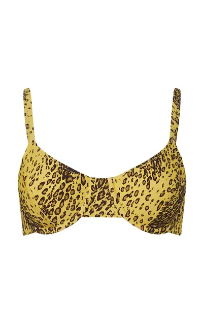 Dar Zéro Studio Printed Underwire Bikini Top In Animal Print