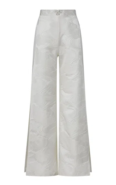Dar Zéro Studio Side-panel Silk Surf Pants In White