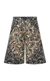 Dar Zéro Studio Silk Faille Board Shorts In Black