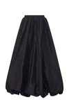 Dar Zéro Studio Tech-silk Bubble  Maxi Skirt In Black