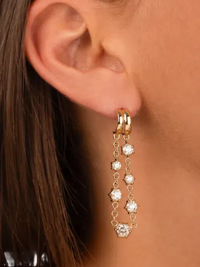 Dara Kaye 14k Yellow Gold Constellation Double Piercing Earrings