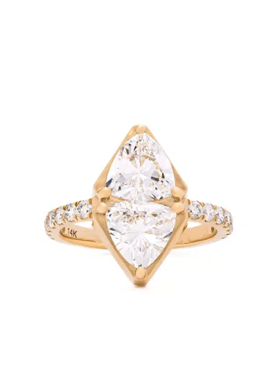 Dara Kaye 14k Yellow Gold Trillion Shield Ring