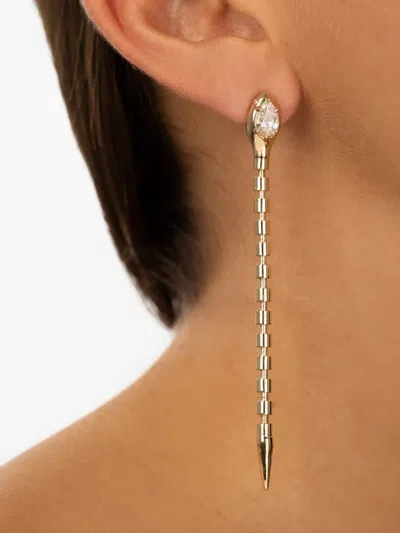 Dara Kaye Serpent Drop Earrings In Green