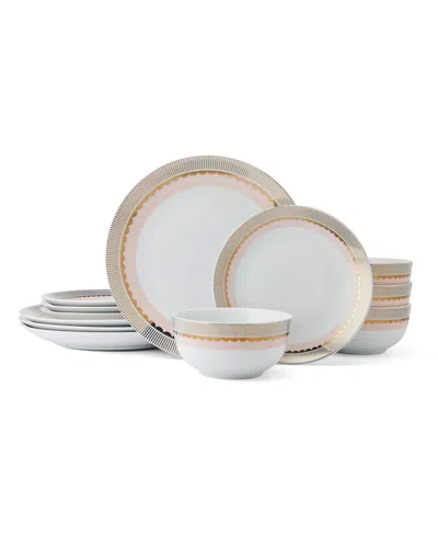 Darbie Angell Golden Charm 12 Pc. Dinnerware Set, Service For 4 In Multi