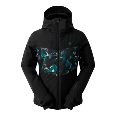 Dare 2b Iced Waterproof Ski Jacket In Black And Electric