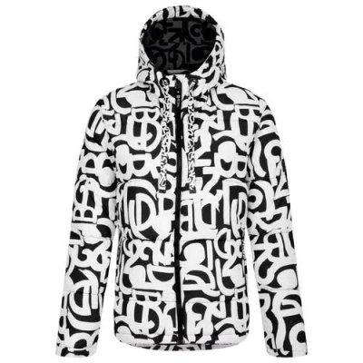 Dare 2b Society Graffiti Padded Jacket In Black And White