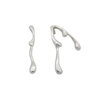 Daria Pacelli Jewelry Women's Silver Caribou Asymmetrical Earrings – Large