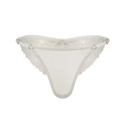 Darily Underwear Women's Adjustable Brazilian Panties Ombre White