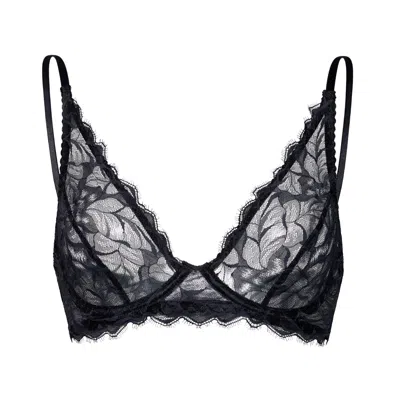 Darily Underwear Women's Black Bra Panther