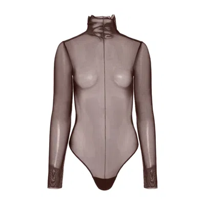 Darily Underwear Women's Brown Bodysuit Desire Chocolate