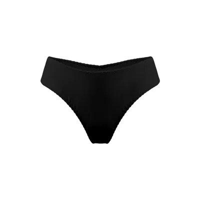 Darily Underwear Women's Microfiber Brazilian Panties Black
