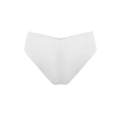 Darily Underwear Women's Microfiber Brazilian Panties White