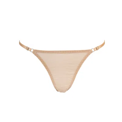 Darily Underwear Women's Neutrals Adjustable String Panties Base Nude In Brown