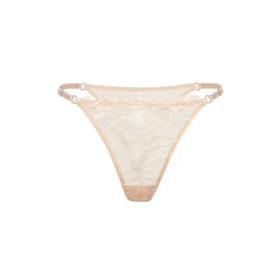 Darily Underwear Women's Neutrals Adjustable String Panties Panther Nude In Brown