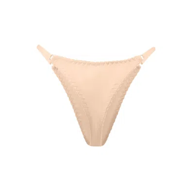 Darily Underwear Women's Neutrals Microfiber Adjustable String Panties Nude