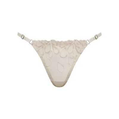 Darily Underwear Women's White Adjustable String Panties Crema