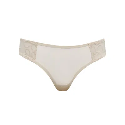 Darily Underwear Women's White Brazilian Panties Crema