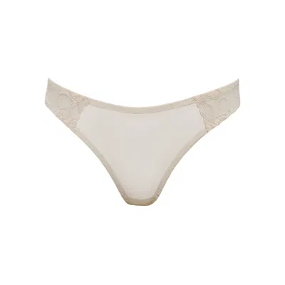Darily Underwear Women's White String Panties Crema