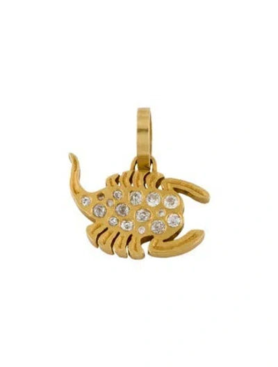 Pre-owned Darius 18k Diamond Dendera Scorpio Zodiac Pendant In Multi