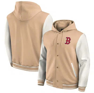 Darius Rucker Collection By Fanatics Khaki Boston Red Sox Tri-blend Full-snap Hoodie Baseball Jacket