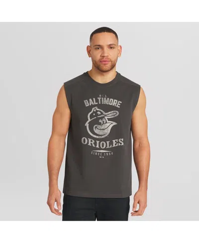 Darius Rucker Collection By Fanatics Men's Charcoal Baltimore Orioles Muscle Tank Top In Gray