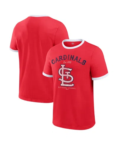 Darius Rucker Collection By Fanatics Men's Red St. Louis Cardinals Washed Ringer T-shirt