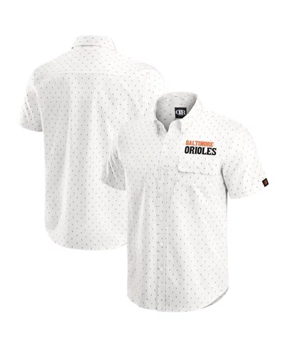 Darius Rucker Collection By Fanatics Men'sâ Cream Baltimore Orioles Printed Button-down Shirt