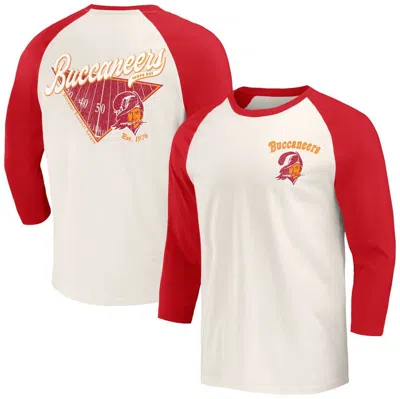 Darius Rucker Collection By Fanatics Red/white Tampa Bay Buccaneers Raglan 3/4 Sleeve T-shirt
