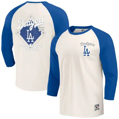 Darius Rucker Collection By Fanatics Royal/white Los Angeles Dodgers Cooperstown Collection Raglan 3