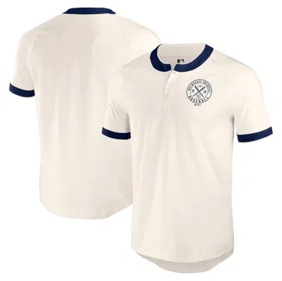 Darius Rucker Collection By Fanatics White Milwaukee Brewers Henley Raglan T-shirt In Neutral