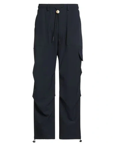 Dark Label Studios Man Pants Midnight Blue Size Xl Nylon, Elastane