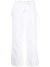 Dark Park Drawstring-fastening Track Pants In White
