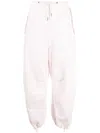 Dark Park Drawstring-fastening Drop-crotch Trousers In Pink