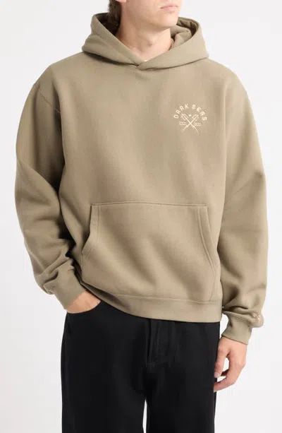 Dark Seas Alamo Logo Graphic Fleece Hoodie In Timberwolf
