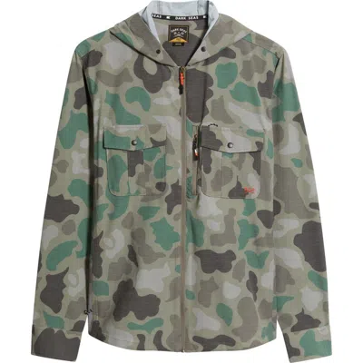 Dark Seas Albright Uv Hooded Fishing Shirt In Gray