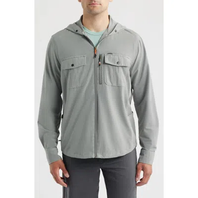 Dark Seas Albright Uv Hooded Fishing Shirt In Gray