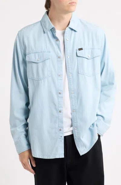 Dark Seas Autry Long Sleeve Shirt In Light Indigo