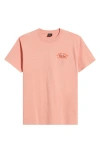 Dark Seas Bar Stool Cotton Graphic T-shirt In Orange
