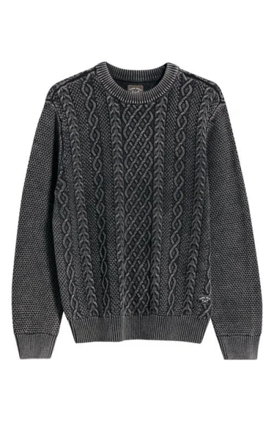 Dark Seas Big Sur Mixed Stitch Sweater In Black