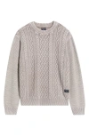 Dark Seas Big Sur Mixed Stitch Sweater In Gray